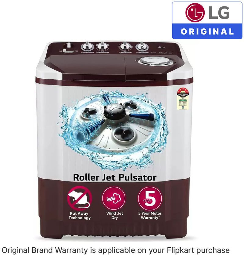 LG 8.5kg 5 Star Semi-Automatic Top Load Washing Machine (P8530SRAZ, - Image 6