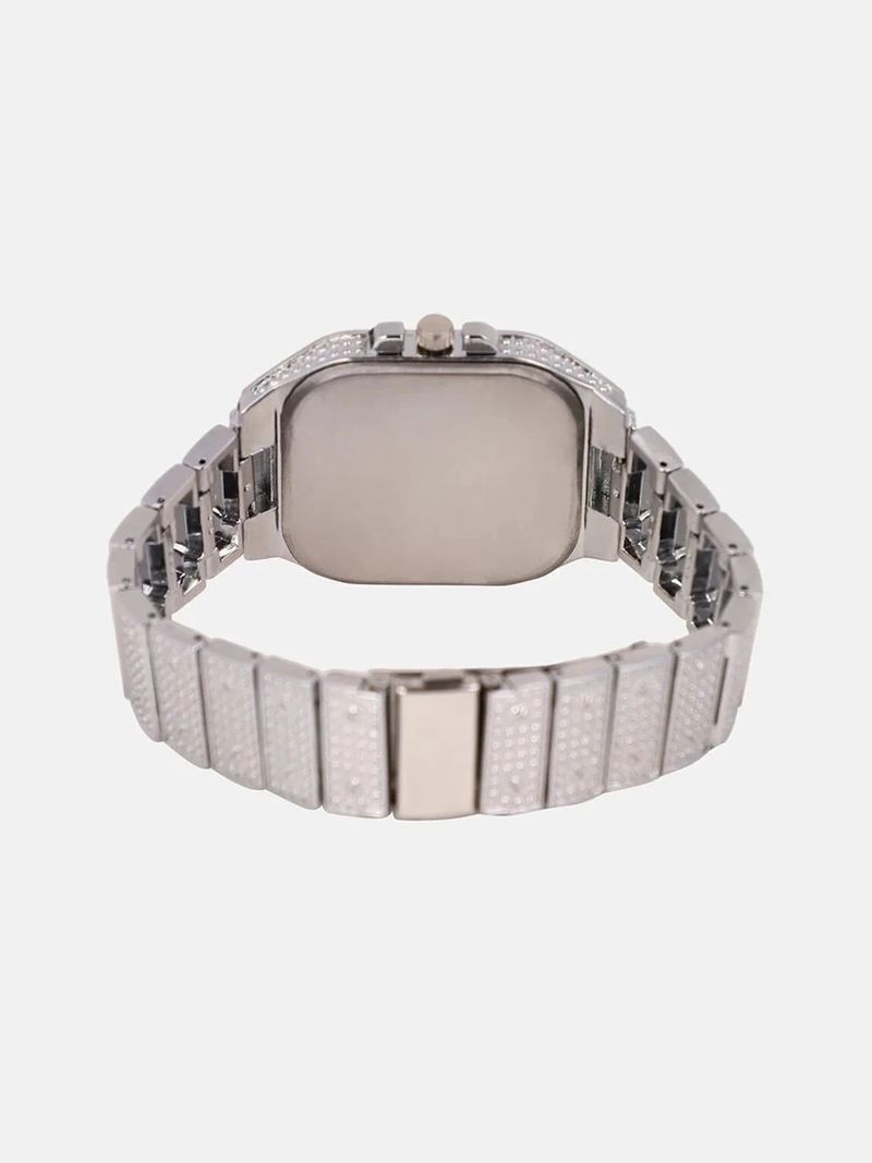 QUANTEX Ice Silver Luxury Diamond Analog Watch - Image 8