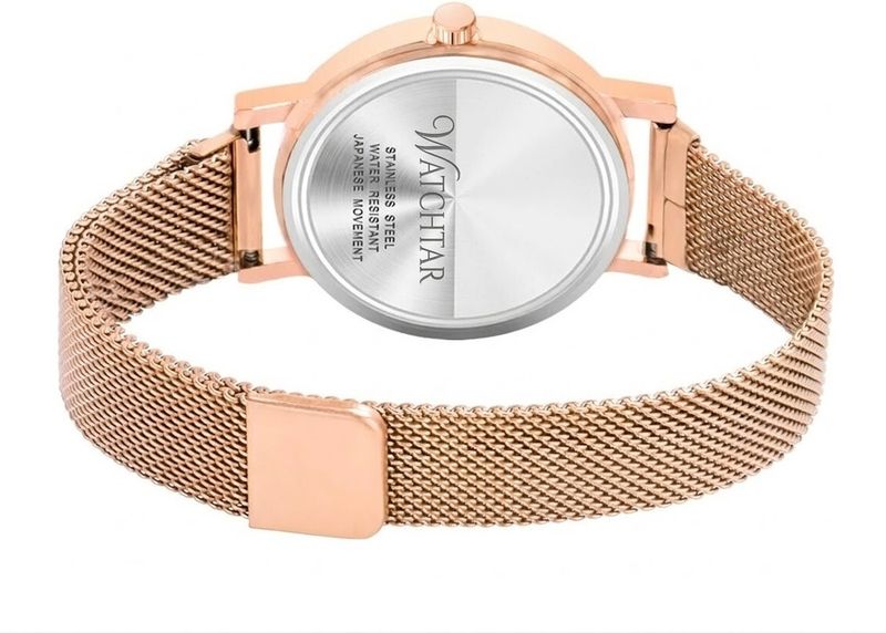 watchstar Women Rosegold Analog Watch - For Women Mesh Magnetic Strap Black Dial Analog Watch For Women&Girls - Image 8