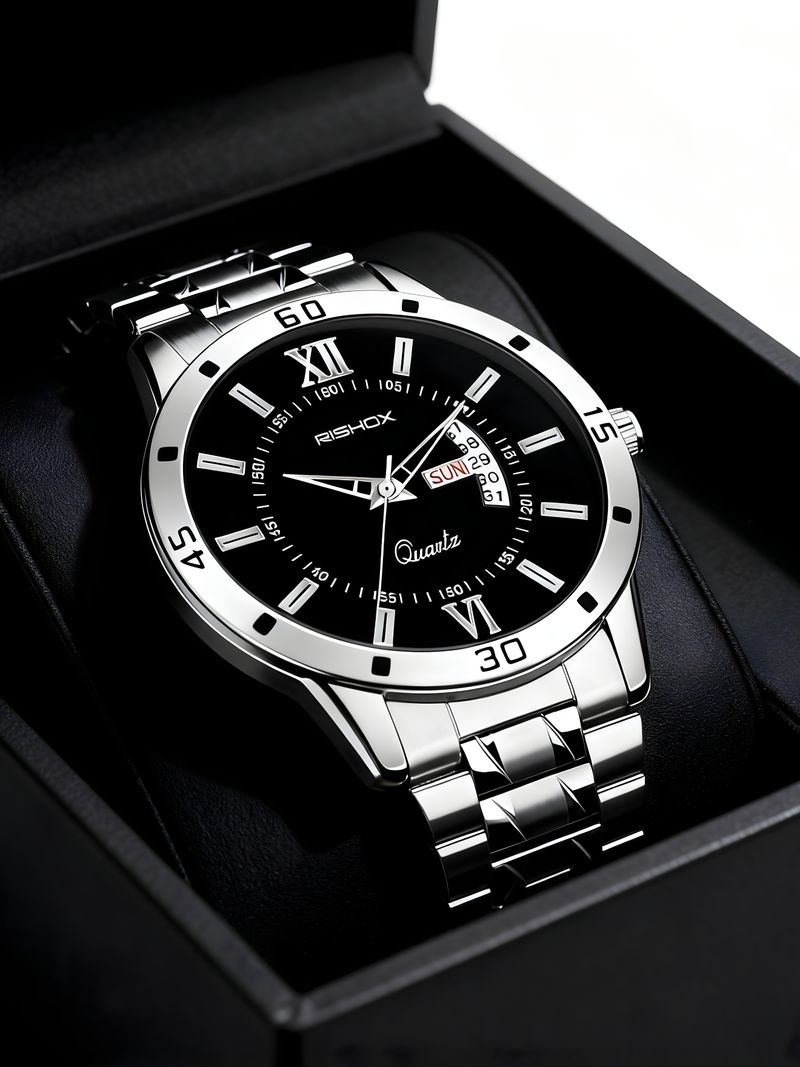 Rishox Elegant Quartz Watch for Men RX-20-Chain - Image 5