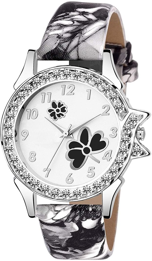Shivark Analog Couple Watch Black & White Dial Bracelet - Image 7
