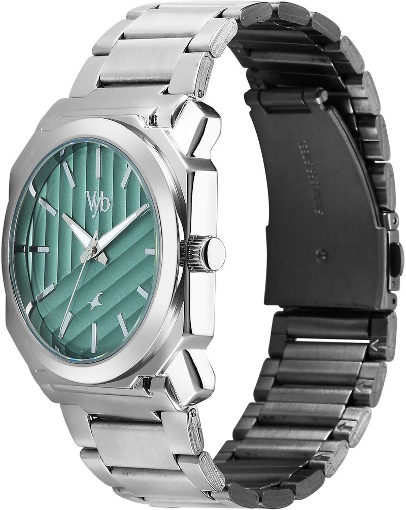 Fastrack Vyb Challenger Quartz Green Dial Silver Stainless Steel - Image 6
