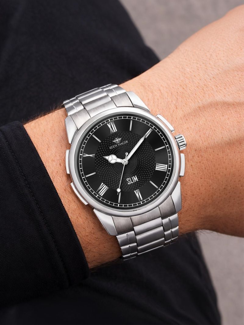 EDDY HAGER Slim Analog Watch - For Men EH-313-BLACK - Image 5