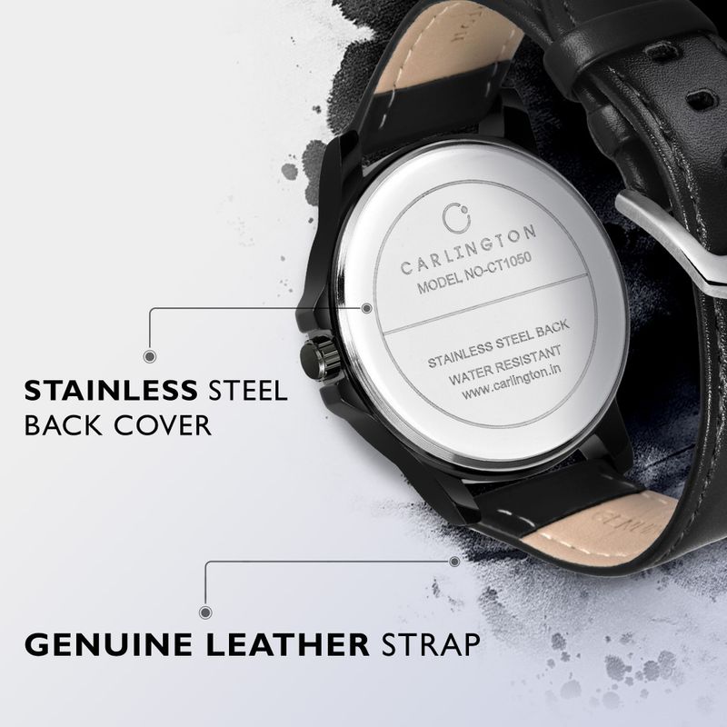 Carlington Elite CT1050 Black Analog Watch with Mesh Strap - Image 8