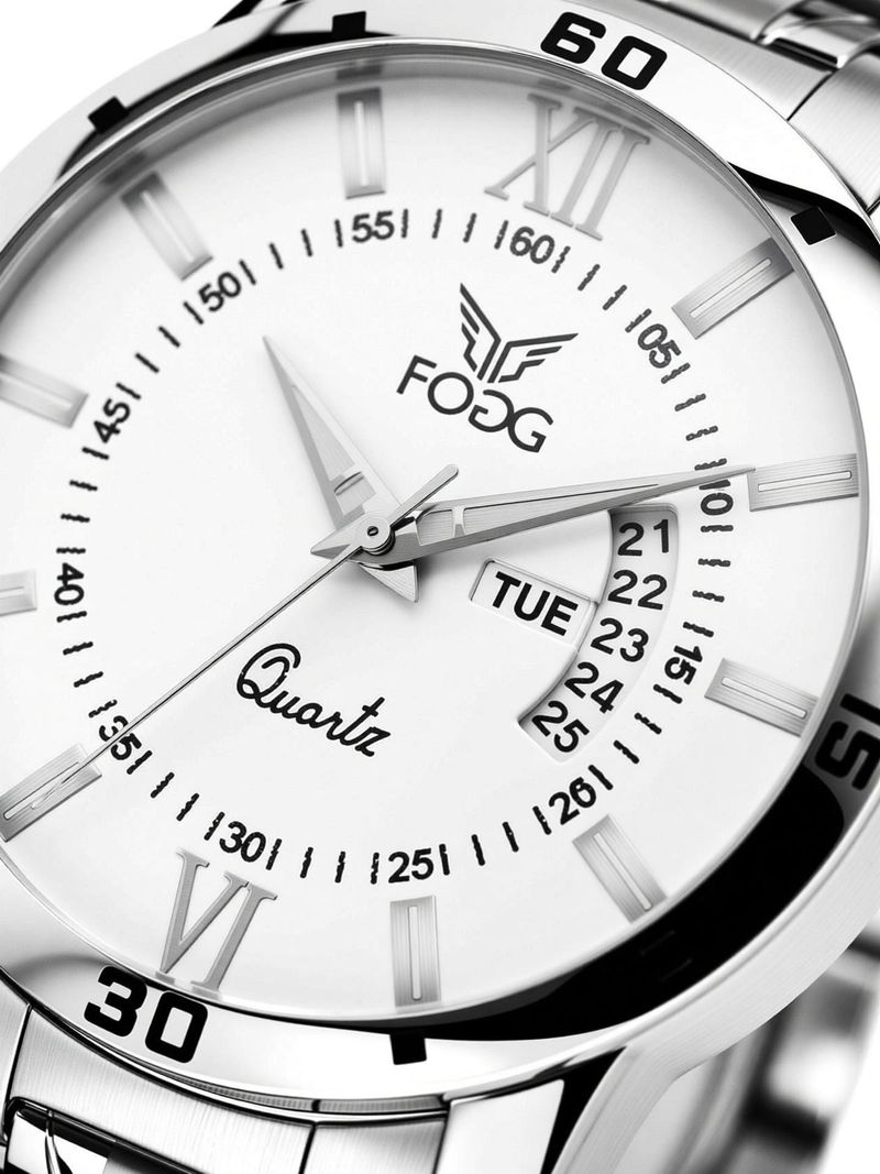 FOGG Working Day and Date Analog Watch - For Men 2047-WH - Image 8