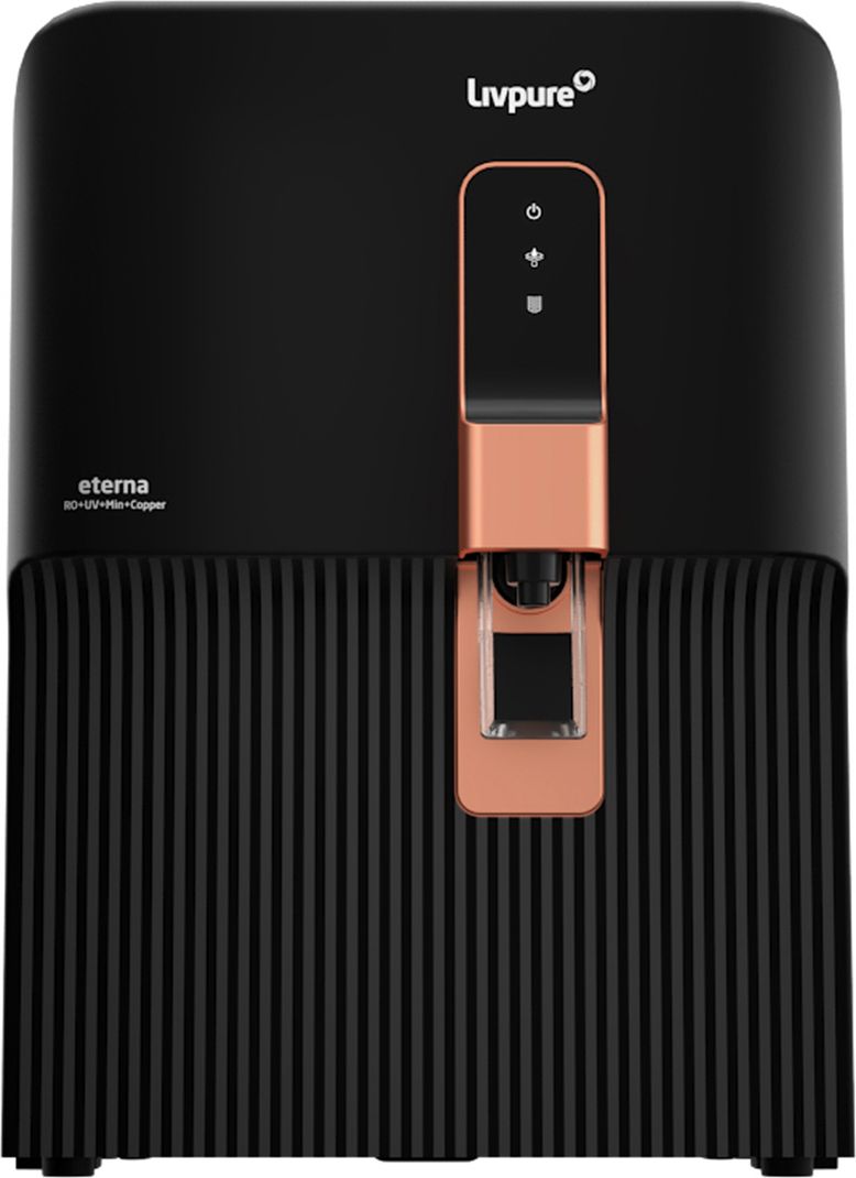 LIVPURE Eterna 7 L RO + UV + Copper Water Purifier |2 Years Free Service (Filters Included) | 8 Stage Water Purifier | Suitable for Borewell/Tanker/Municipal Water| (Black) - Image 5