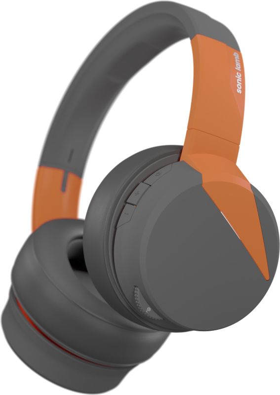 SonicLamb Over-Ear Headphones with Subwoofers, Ember Grey - Image 2