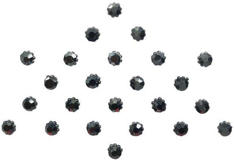 Comet Busters Diamond Collection Small Stone Black Bindi Forehead Black  Bindis