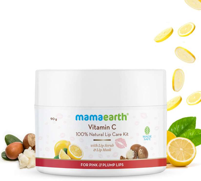 mamaearth vitamin c lip balm Moisture Therapy | Size: 15 gm adding extra nourishment for dry and chapped lips Mamaearth Vitamin C Tinted 100%