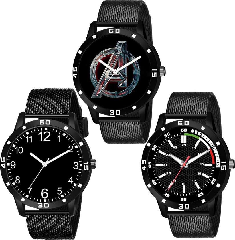 combo -3 watch pu New Stylish Pack Of Low Price Combo Watch Analog Watch  For Men