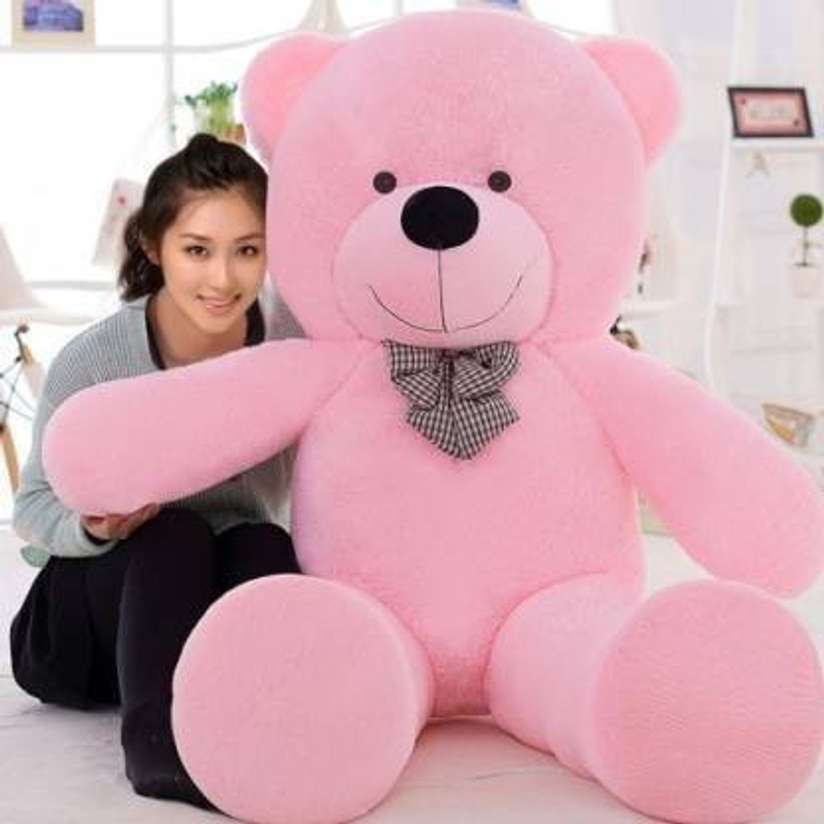 Pink Color Teddy Bear feet (150 cm) Soft Cuddly for Your Long