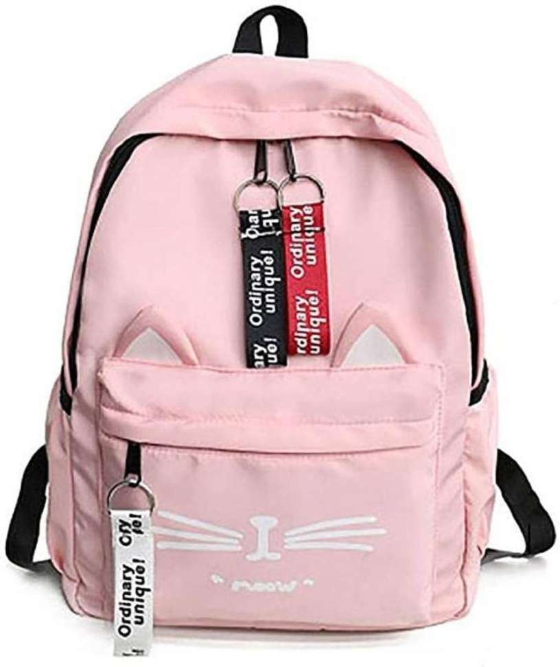 Design Girls School Bag College Bag Waterproof School Bag (Pink, 10 L) 10 L  No Backpack