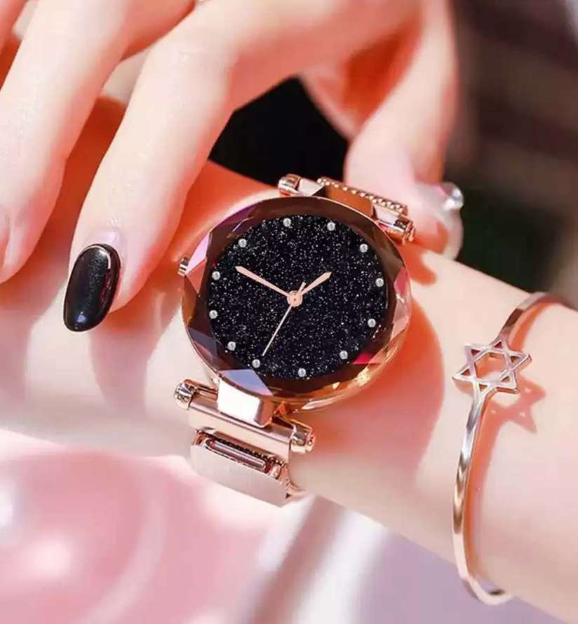 12 Point Rozgold Magnet Strap Girls Women All Diamond Magnetic