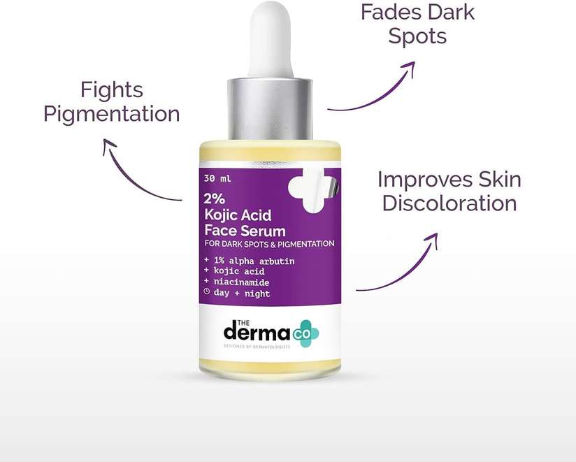 The Derma Co 2% Kojic Acid Face Serum with 1% Alpha Arbutin & Niacinamide for Dark Spots, Blemishes & Pigmentation Price in India - Buy The Derma Co 2% Kojic Acid Face Serum with 1% Alpha Arbutin & Niacinamide for Dark Spots, Blemishes & Pigmentation online at Shopsy.in - Image 5