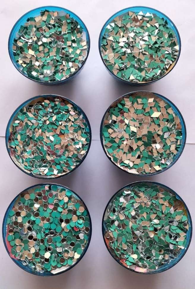 RudraNX 6 Shape Mirror kit for Craft (Total-600 Pieces, 100 Pcs