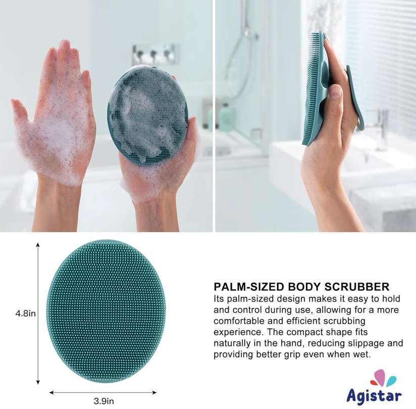 Shopsy Agistar Silicone Bath Scrubber 5-in-1 Set - Image 6