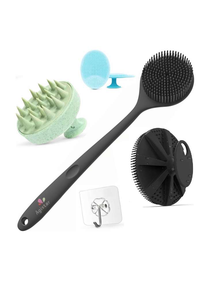 Shopsy Agistar Silicone Bath Scrubber 5-in-1 Set - Image 2
