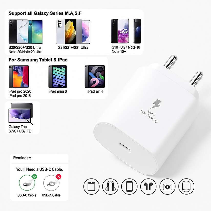 Fast Charging Samsung A50s Adapter Mobile Charger Samsung A50