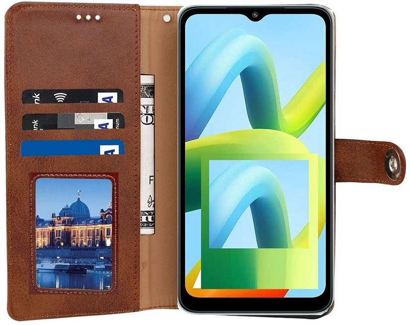 Realme RMX3063 Realme C20 Artificial Leather Flip Cover Price in