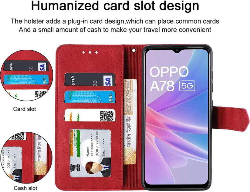 Custodia Flip In Pelle PU Con Motivo Farfalla E Diamanti Per OPPO A78 5G - Portafoglio Con 3 Slot Per Carte E Supporto - Antigraffio, Magnetico (Rosa Oro)