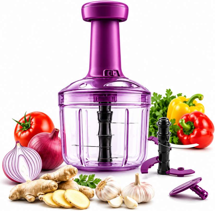Shopsy Steel Manual Hand Press Chopper 1000ml 1 L - Image 2