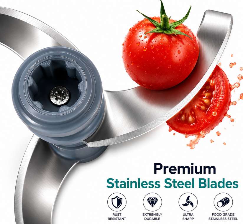 Shopsy Steel Manual Hand Press Chopper 1000ml 1 L - Image 6