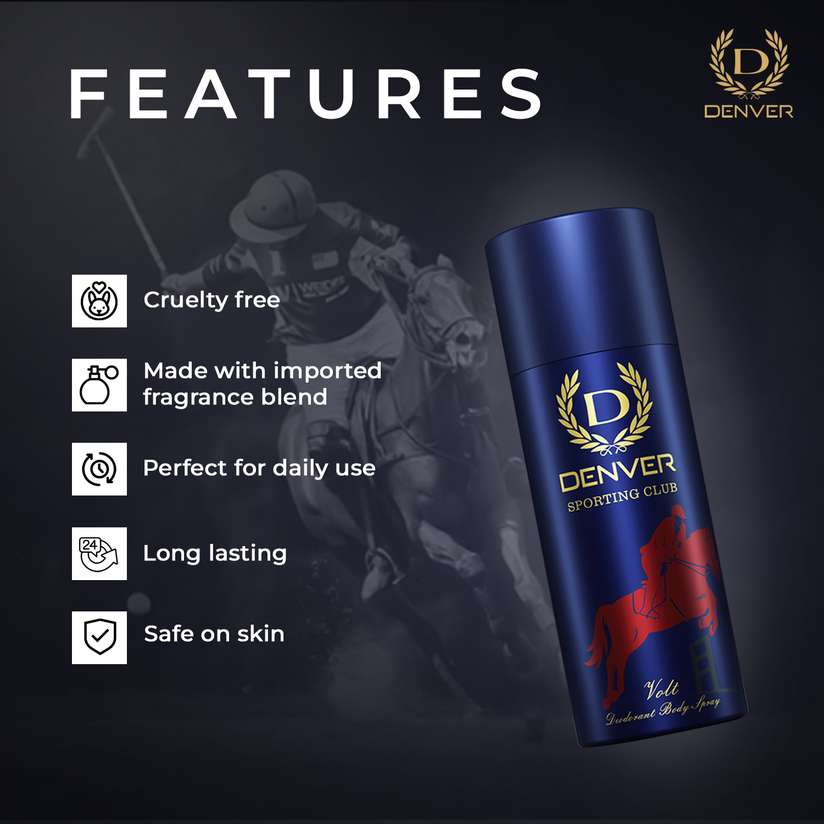 Denver Volt Long Lasting Deodorant Spray For Men Price in India