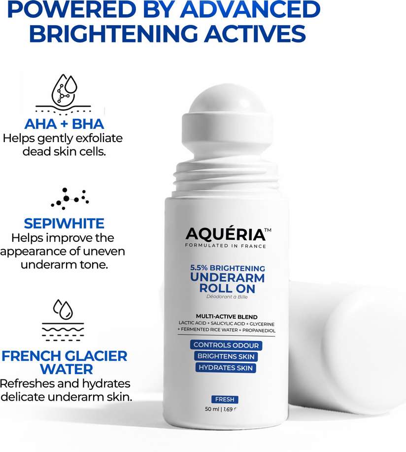 Shopsy Aqueria Multi Active Underarm Roll On 5.5% AHA BHA Niacinamide - Image 6
