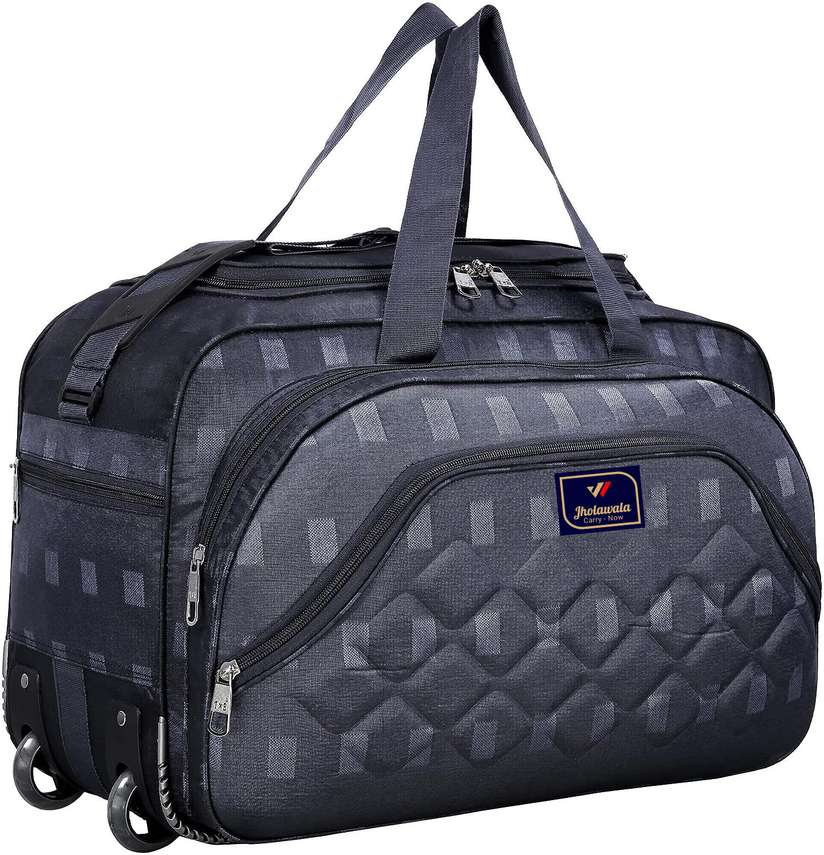 Expandable) 60 L Strolley Duffel Bag Grey Regular Capacity