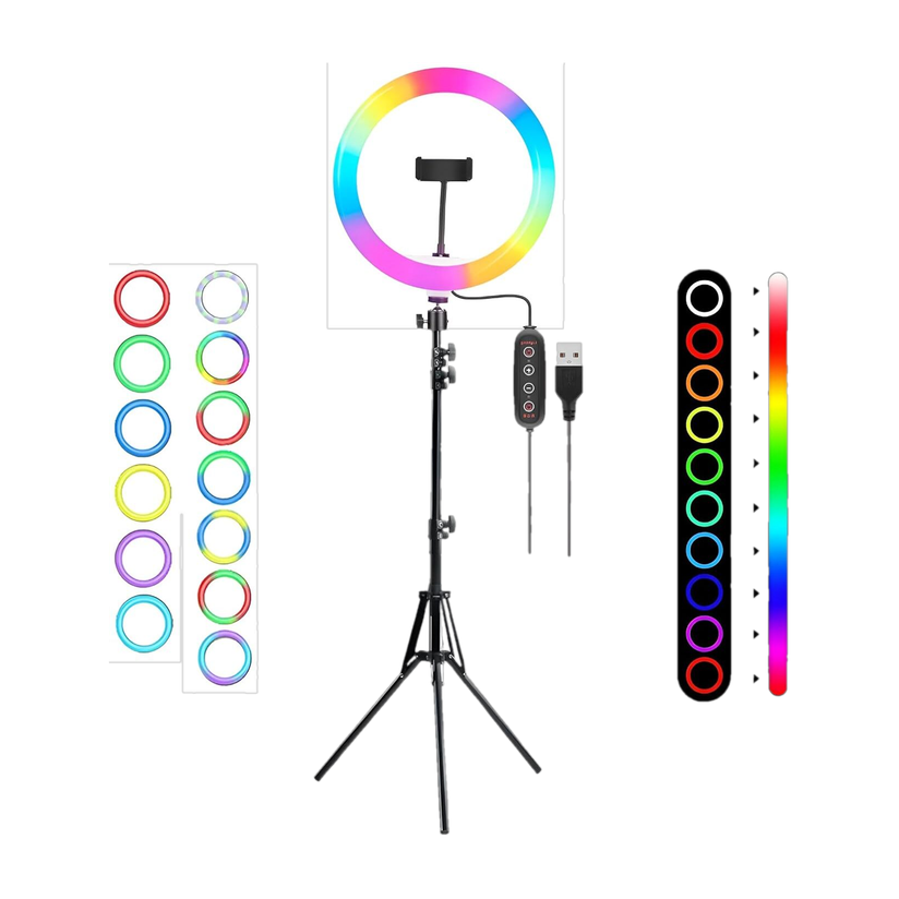 DIGITEK DRL-14C RGB 31cm LED Ring Light with 5 feet Stand for Photo & Video Shoot & More Ring Flash - DIGITEK : Shopsy.in - Image 2