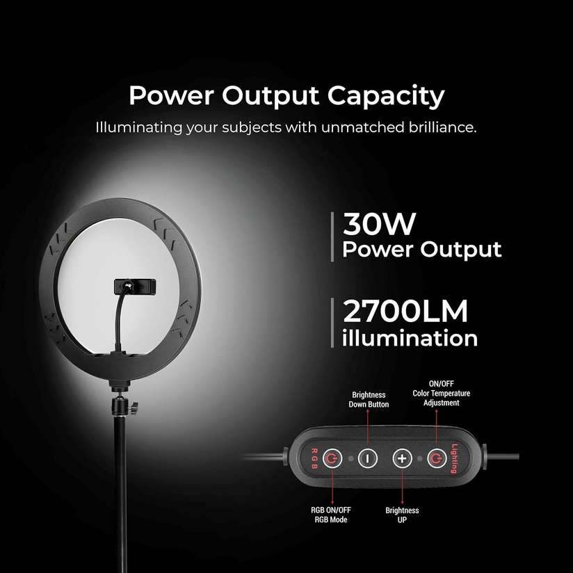 DIGITEK DRL-14C RGB 31cm LED Ring Light with 5 feet Stand for Photo & Video Shoot & More Ring Flash - DIGITEK : Shopsy.in - Image 4