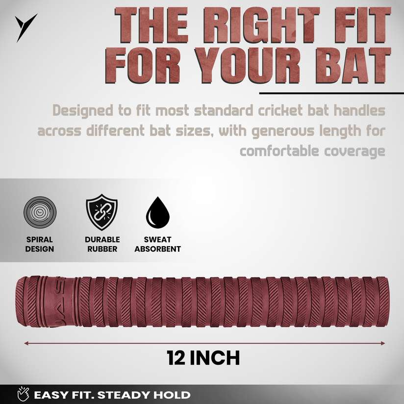 Shopsy Jaspo Cricket Bat Grip Chevron Rubber Handle - Image 4