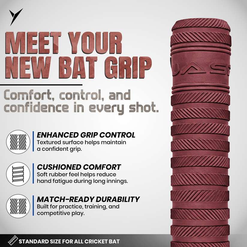 Shopsy Jaspo Cricket Bat Grip Chevron Rubber Handle - Image 3