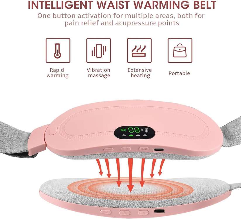 Hiply Cordless Menstrual Cramp Relief Massager,Portable Period Pain Relief Warm Belt Inhaler - Buy Baby Care Products in India | Shopsy.in - Image 3