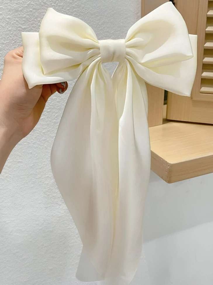 Bow Hair Clip/ Hair Ribbon For Women And Girls Made With Silk