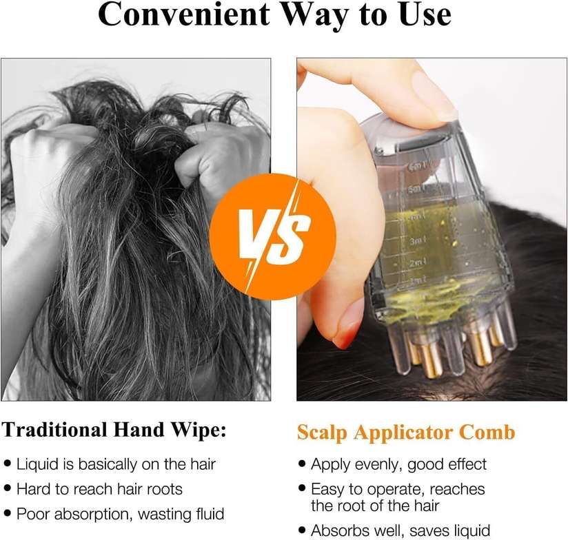 Shopsy EVANSHIIIMPEX Hair Oil Applicator Comb Bottle - Image 5