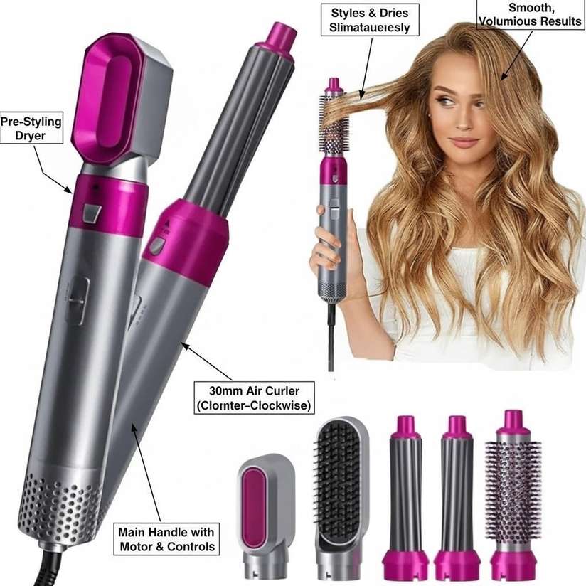 Shopsy Hubone 5-in-1 Hot Air Brush Hair Dryer - Image 6