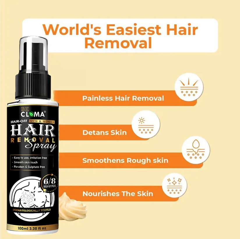 Shopsy Becloma Hair Removal Cream Spray for Men, 125ml - Image 3