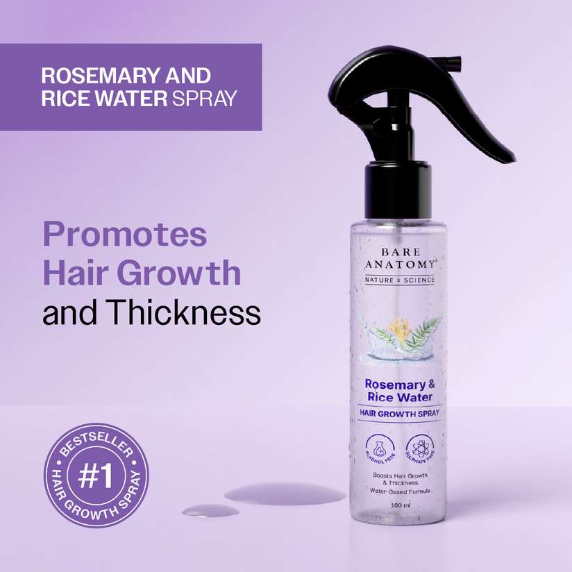 BARE ANATOMY Rosemary Hair Growth Water Spray for fuller, thicker hair, Natural Hair Spray Hair Spray - Price in India, Buy BARE ANATOMY Rosemary Hair Growth Water Spray for fuller, thicker hair, Natural Hair Spray Hair Spray Online In India, Reviews, Ratings & Features | Shopsy.in - Image 2