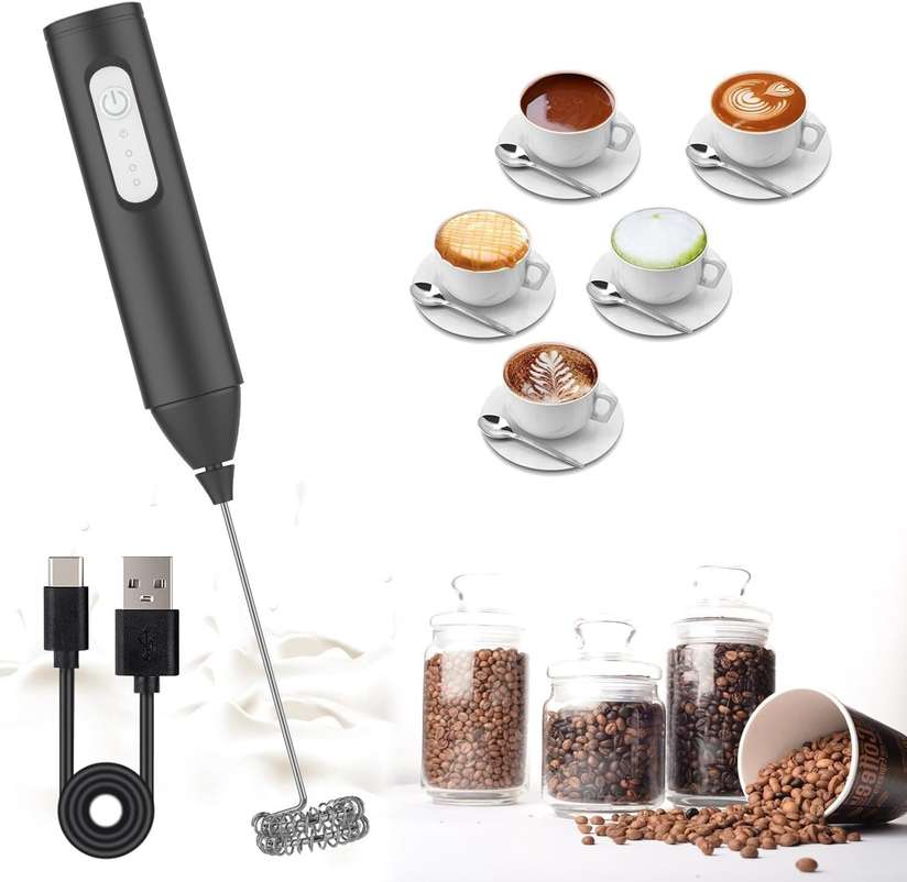 Shopsy Finaro Rechargeable Milk Frother 3-Speed 50W - Image 4