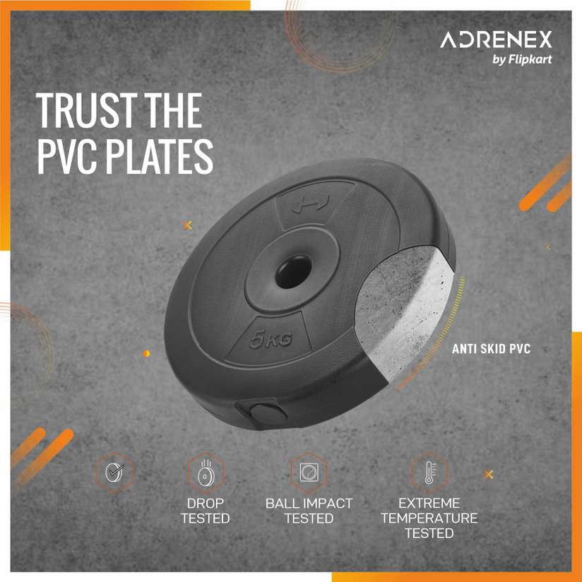 Adrenex 20 kg Portable with Straight, Curl & Dumbbell Rods Home Gym Combo Price in India - Buy Adrenex 20 kg Portable with Straight, Curl & Dumbbell Rods Home Gym Combo online at Shopsy.in - Image 6