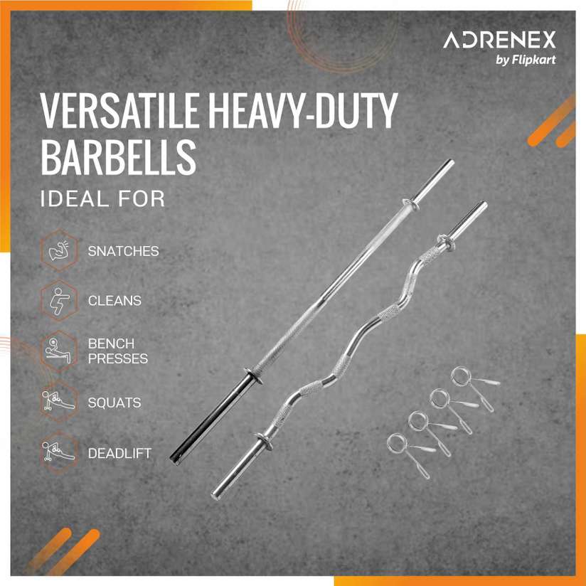 Adrenex 20 kg Portable with Straight, Curl & Dumbbell Rods Home Gym Combo Price in India - Buy Adrenex 20 kg Portable with Straight, Curl & Dumbbell Rods Home Gym Combo online at Shopsy.in - Image 5