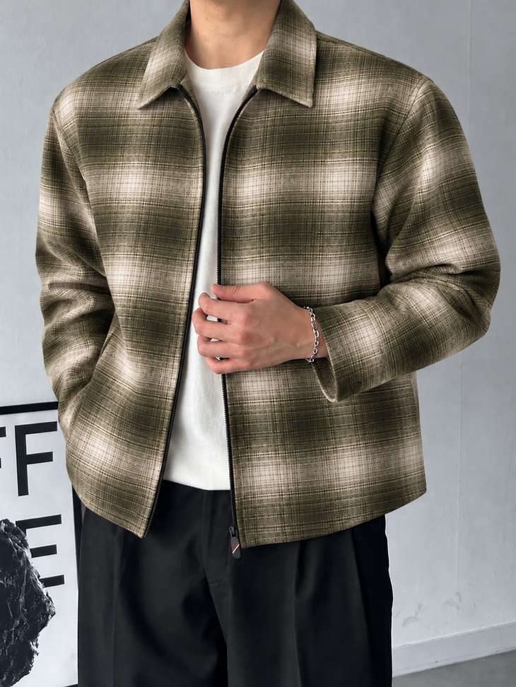 Shopsy N AND J Full Sleeve Checkered Men Jacket - Image 2