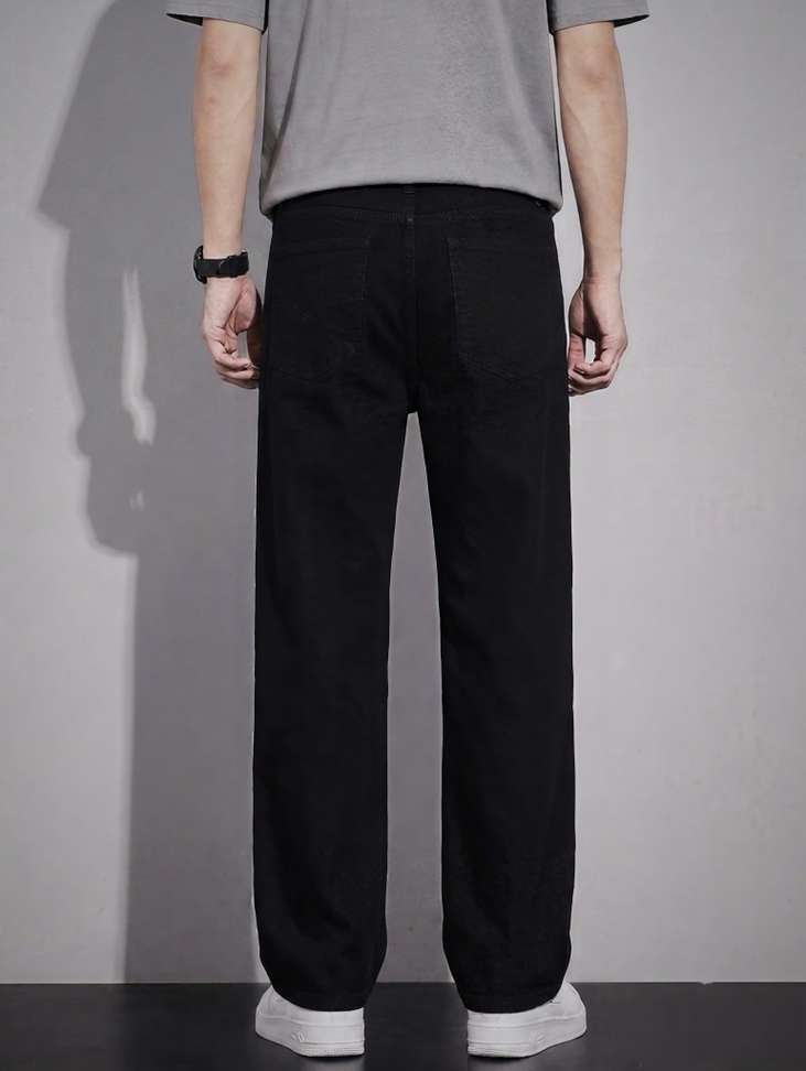 Shopsy KAZAMAJEANS Men Black Straight Fit Jeans - Image 3