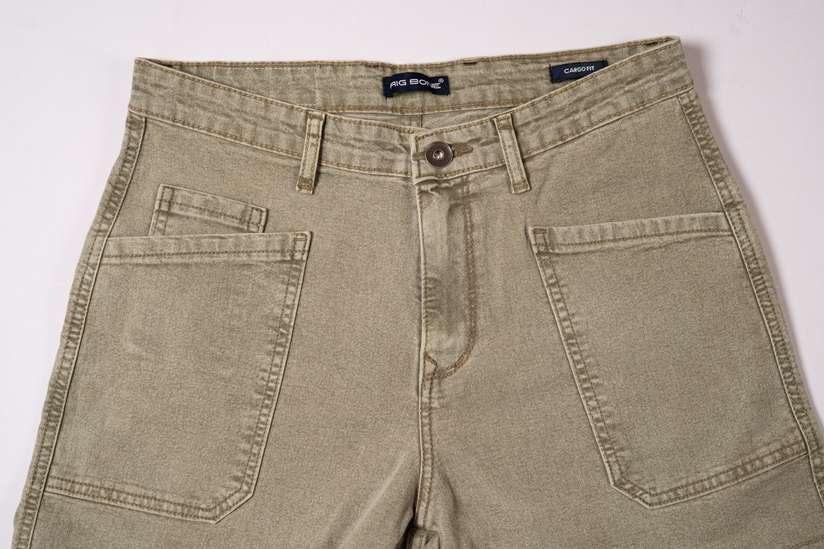 RIG BONE Men's Loose Fit Beige Jeans - Image 7