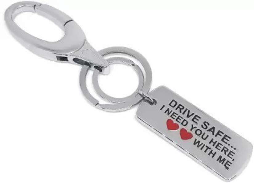 Drive Safe Keychain For Bike Car Key Ring Birthday Gift For Boys Friend  Husband Key Chain