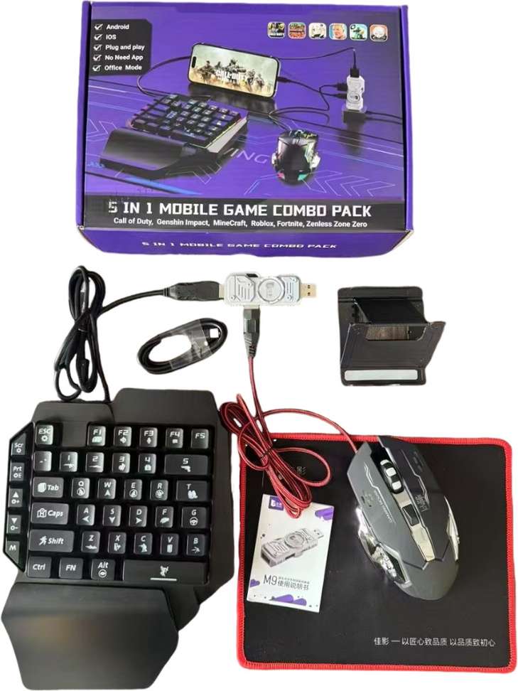 Shopsy AOKO 5-in-1 Mobile Game Combo Pack with RGB Keyboard & Mouse - Image 2
