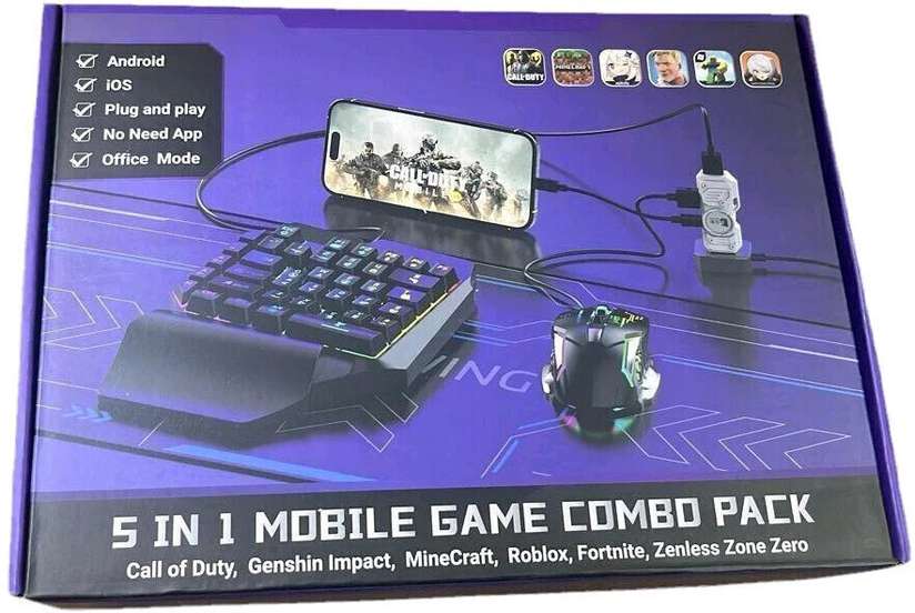 Shopsy AOKO 5-in-1 Mobile Game Combo Pack with RGB Keyboard & Mouse - Image 3