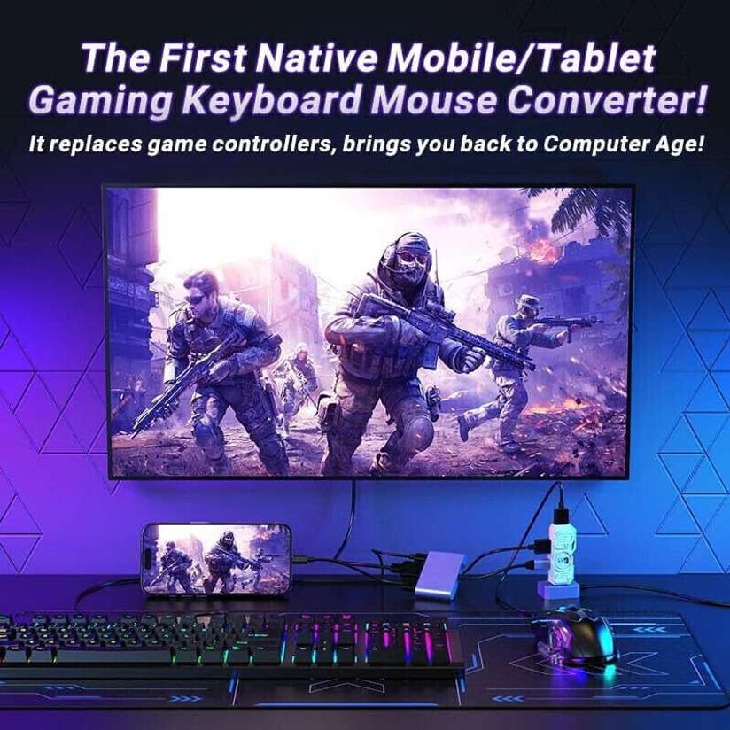 Shopsy AOKO 5-in-1 Mobile Game Combo Pack with RGB Keyboard & Mouse - Image 5