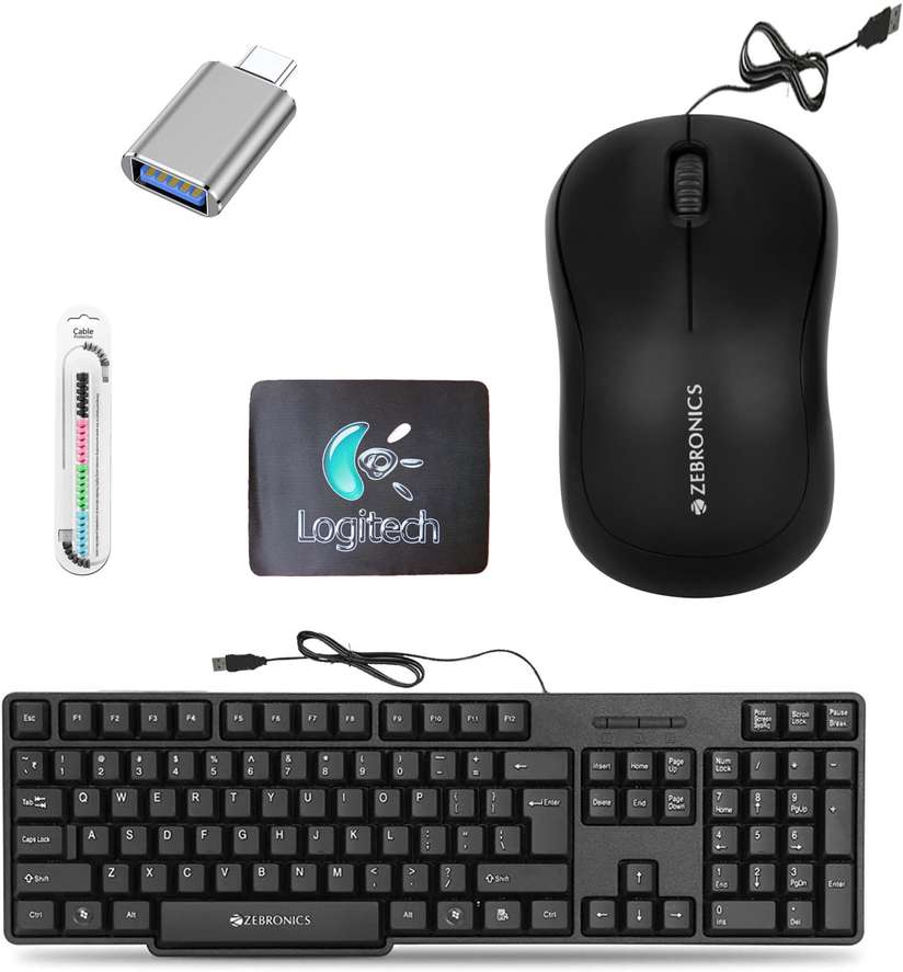 Shopsy ZEBRONICS K20 Keyboard, Mouse, MousePad, C-OTG, Cable - Image 2